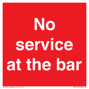 No service at the bar